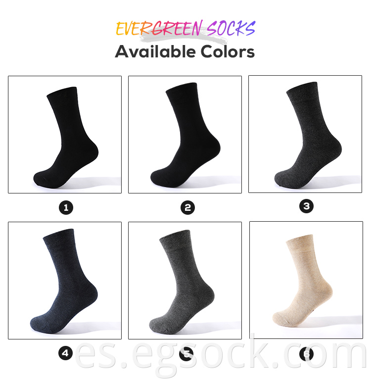 100% Cotton Plain Basic Color Socks